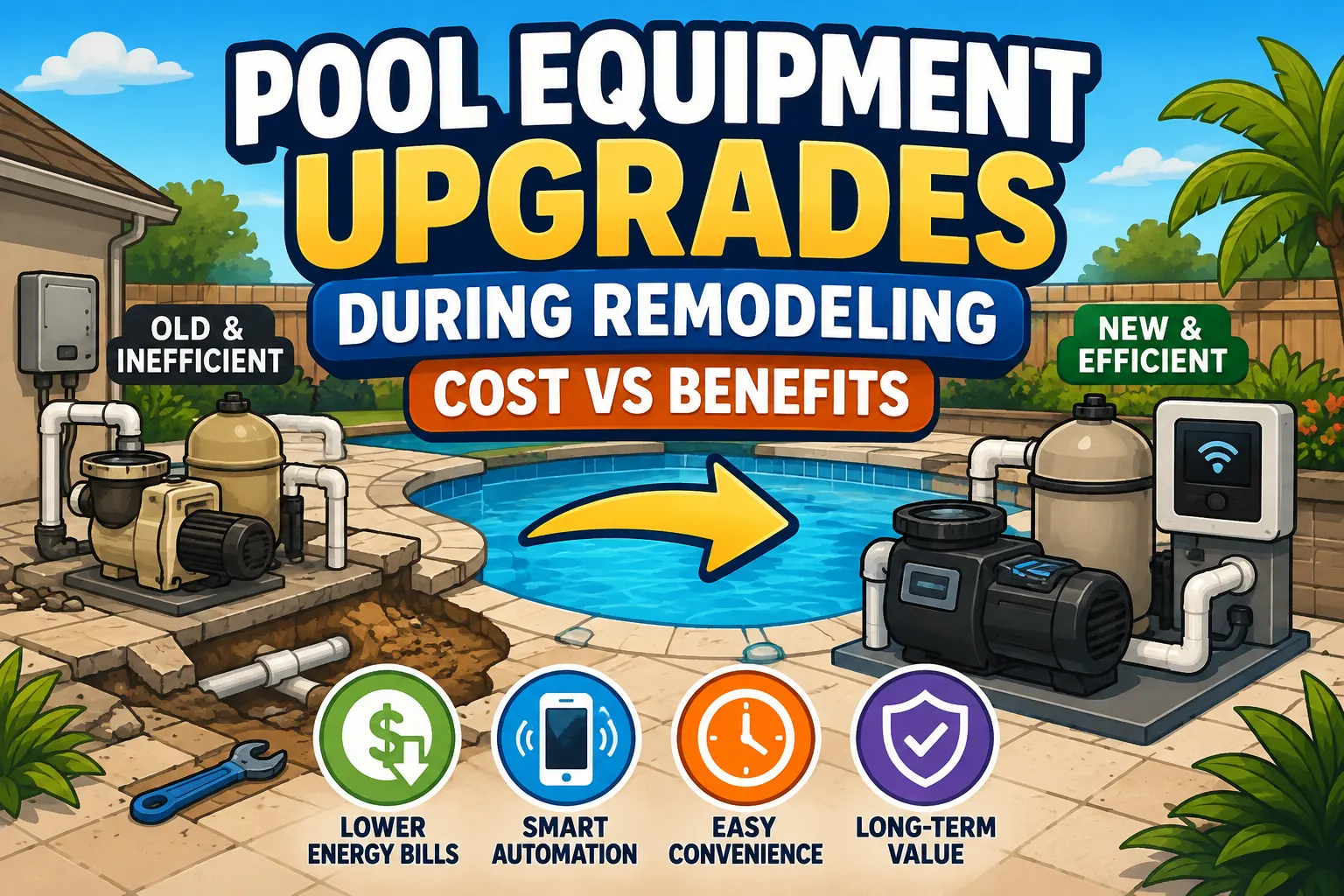 Pool Equipment Upgrades During Remodeling: Cost vs Benefits